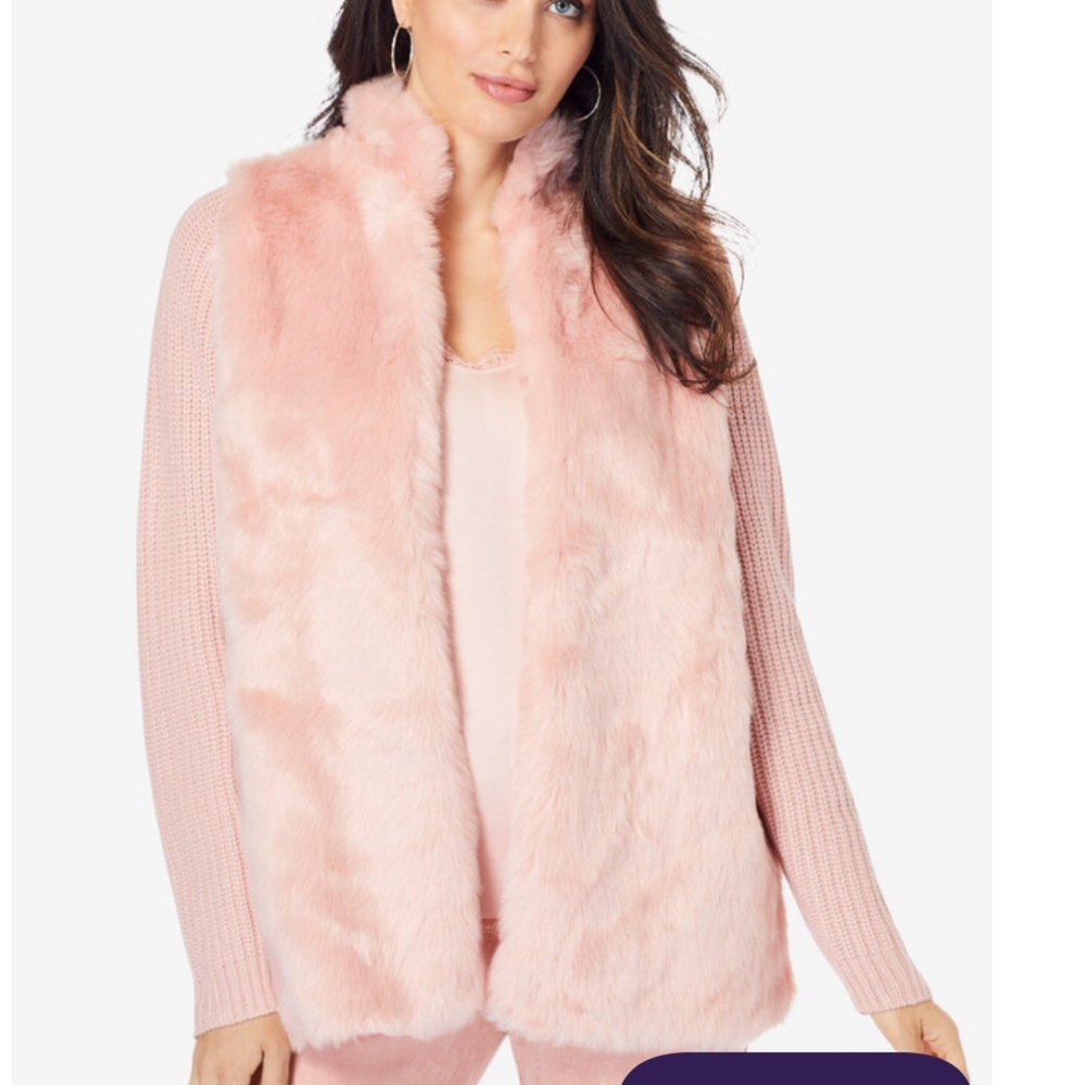 NWT Roamans Fur Cardigan size 22/24 (1x) limited. 3 more days on site